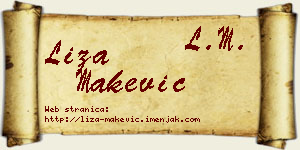Liza Makević vizit kartica